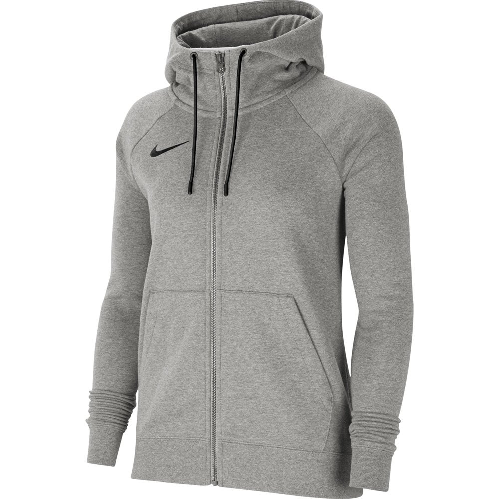 Nike Damen Full Zip Fleece Hoodie Park 20 grau-schwarz