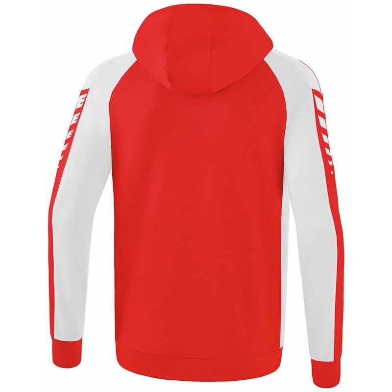Erima Herren Trainingsjacke mit Kapuze Six Wings rot-weiß Erima Herren Trainingsjacke mit Kapuze Six Wings rot-weiß