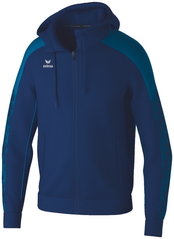 Erima Kinder EVO STAR Trainingsjacke mit Kapuze new navy mykonos blue